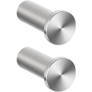 SAYAYO Ganci Accappatoio Bagno in Acciaio Inox Gancio Appendiabiti, Appendi Strofinacci Cucina Ganci da Parete Appendi Accappatoio Bagno Capacità Carico 15 kg, 2 Pezzi, Argento