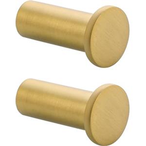 SAYAYO Ganci Accappatoio Bagno in Acciaio Inox Ganci Appendiabiti da Parete, Appendi Strofinacci Cucina Gancio, Gancio Appendi Accappatoio Oro Chiaro, Capacità Carico 15 kg, 2 Pezzi