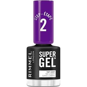 Rimmel London Smalto Unghie Super Gel, 12 ml, Top Coat, Effetto Gel a Lunga Durata, 001 Transparente