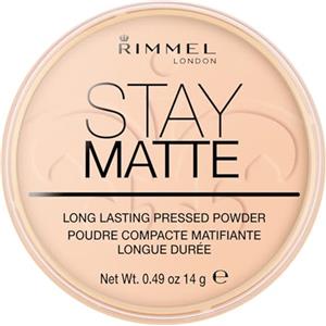 Rimmel London Cipria Compatta Stay Matte - Polvere Opacizzante a Lunga Tenuta per Pelli Grasse e Miste - Warm Beige - 14 g