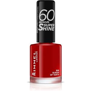 Rimmel London Rimmel 60 Seconds Super Shine Smalto, Smalto asciugatura rapida, Colore vibrante, A lunga tenuta, 8 ml, 315 Queen of Tarts!