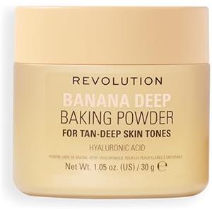 Revolution Beauty London Revolution Loose Baking Powder - Cipria fissante in polvere libera, finish luminoso, assorbe lucidità e sebo in eccesso, vegana e cruelty-free, 30 g, Banana Deep