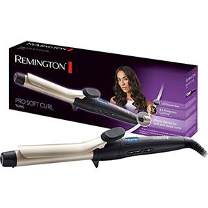 Remington Ferro Arricciacapelli 25 mm - Rivestimento antistatico in ceramica e tormalina - nero/crema. Arricciacapelli Pro Soft Curl CI6325