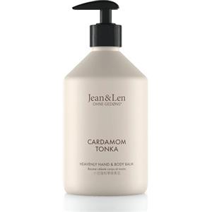 Jean & Len Heavenly Hand- & Body Balm Cardamom & Tonka, per un'esperienza di cura profumata, con olio di argan bio e burro di karité, flacone raffinato, senza parabeni e siliconi, vegano, 500 ml