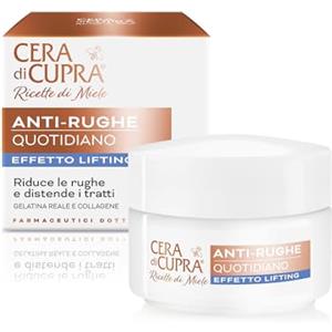 Cera di Cupra, Antirughe Quotidiano Ricette di Miele, Effetto Lifting con Gelatina Reale e Collagene Vegetale, Leviga e Rassoda, 50 ml, Clinicamente Testato
