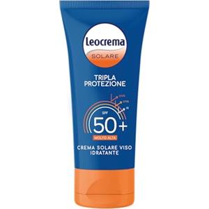 Leocrema - Crema Solare Viso SPF 50+, Tripla Protezione dai raggi solari, Resistente all'Acqua, 50ml