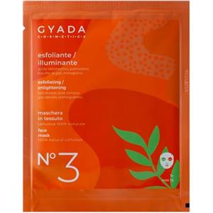 Gyada Cosmetics, Maschera Viso In Tessuto Esfoliante Ed Illuminante, Indicata Per Pelle Spenta Ed Opaca, Promuove Il Rinnovo Cellulare, Dona Luminosità, Con Urea E Aloe Vera, 15 Ml