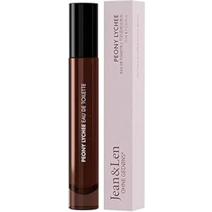 Jean & Len Eau de Toilette Peony & Lychee, Eau de Toilette con fragranza di peonia e litchi, pratico mini-profumo, ideale per i viaggi, flacone in vetro, 10 ml