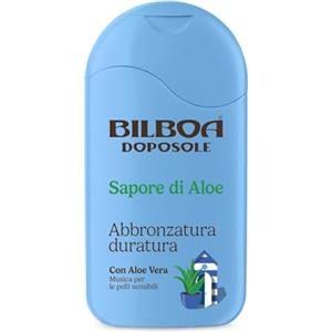 Bilboa, Sapore di Aloe, Crema Doposole Corpo, con Aloe Vera, Mantiene Abbronzatura, Rinfresca e Idrata fino a 48h, Ideale per Pelli Sensibili, 200 ml