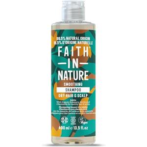 Faith In Nature Shampoo Naturale alla Jojoba, Lisciatore per Capelli e Cuoio Capelluto Secchi, Vegano e Cruelty Free, Senza SLS, Siliconi o Parabeni, 400 ml