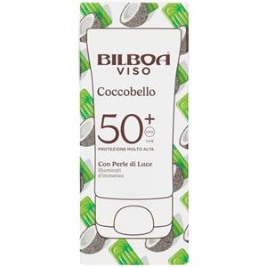 Bilboa, Coccobello Crema Solare Viso SPF 50+, Protezione Solare con Vitamina E, Perle di Luce e Olio di Cocco, Illumina e Protegge, Non Unge, Texture Leggera e Resistente all'Acqua, 40 ml