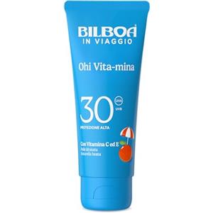 Bilboa, Ohi Vita‑mina, Crema Solare SPF 30 da Viaggio, con Vitamina C e Vitamina E, Ideale Contro Rughe e Macchie, Adatto a Zone Sensibili, Resistente all'Acqua, 20 ml