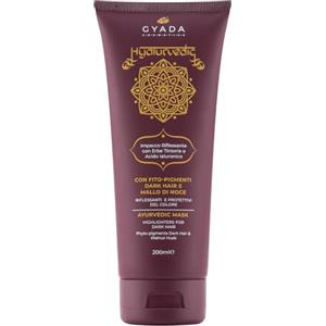 GYADA COSMETICS, Hyalurvedic Impacco Ayurvedico Riflessante Dark Hair, Trattamento Protettivo e Illuminante su Nuances Castane e Scure, a Base di Acido Ialuronico e Erbe Ayurvediche, 200 ml
