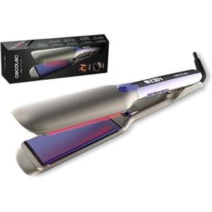 Cecotec Piastra per Capelli Piastre Larghe e Vibranti Lisse i-Twerk Max. Infrarossi e Ionica, 160-230°C, Ceramica e Tormalina, Riscaldamento Rapido, Display, Liscio Veloce