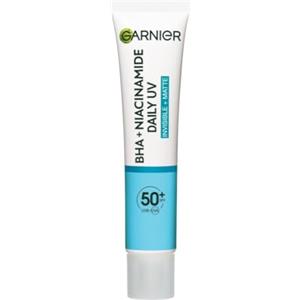 Garnier Fluido Anti-UV Con BHA e Niacinamide, SPF50+, Invisibile e Opaco, Anti-Imperfezioni, Protegge dai Danni Solari, Per Viso e Collo, Formula Vegana, 40 ml