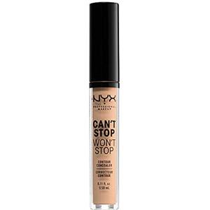 NYX Professional Makeup Correttore Can't Stop Won't Stop, Correttore Viso Liquido, Adatto a Tutti gli Incarnati, Natural, Confezione da 1