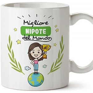 Mugffins Tazza Nipote -Famiglia Mondo -Idee Regali Divertenti e Originali -Tazze di caffè eTè -