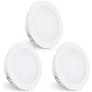 KYOTECH Faretti da Incasso a LED 230V, 4W 440LM Faretti LED 16mm Ultrapiatti 2700K Bianco Caldo Faretti da Soffitto Foro 55-60mm per Cucina, Soggiorno, Camera da Letto, Bianco, Set da 3