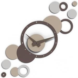 Giallobus - Orologio da Parete Adesivo Modulare Geotime - Bubbles - Legno Mdf - Geotime - 07B_Slate - Orologio da parete moderno - Numeri adesivi 3d - Costruzione modulare