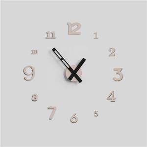 Giallobus - Orologio da Parete Adesivo Grande Float - Typos - Legno Mdf - Float ⌀ 60/80/110cm - 15 - Rose - Orologio da parete moderno - Numeri adesivi 3d - Diametro variabile 60/80/100cm