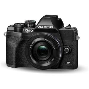 Olympus Fotocamera Olympus OM-D E-M10 Mark IV con sistema Micro Quattro Terzi Olympus, sensore da 20 MP, mirino elettronico, video 4K, Wi-Fi, nero, incl. M.Zuiko Digital ED 14-42mm F3.5-5.6 EZ Pancake nero