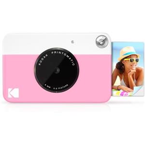 KODAK Printomatic Fotocamera Digitale a Stampa Istantanea con Carta Fotografica Adesiva Zink 2x3" (5,1x7,5 cm), 5 MP, Portatile, Creativo Regalo per Compleanni, Natale e Festività, Colore: Rosa