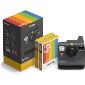 Polaroid - NOW Gen3 - Fotocamera istantanea - Pacchetto fotocamera + pellicola a colori (16 foto) Nero (6560)