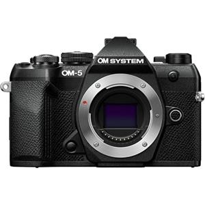 OM SYSTEM OM-5 Mark II Fotocamera Micro Quattro Terzi, sensore Live MOS da 20 MP, stabilizzazione su 5 assi, protezione IP53 contro polvere e schizzi, scatto HighRes a mano libera da 50 MP, nero