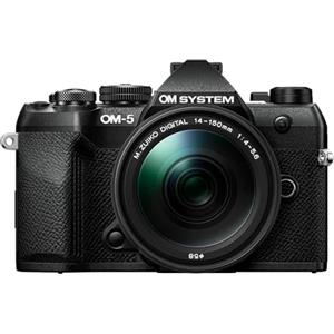 OM SYSTEM OM-5 Mark II Fotocamera Micro Quattro Terzi con obiettivo M.Zuiko Digital ED 14-150mm II, sensore Live MOS da 20 MP, stabilizzazione su 5 assi, IP53, scatto HighRes a mano libera da 50 MP