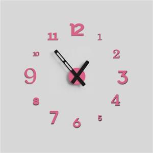 Giallobus - Orologio da Parete Adesivo Grande Float - Typos - Legno Mdf - Float ⌀ 60/80/110cm - 18 - Surfer girl - Orologio da parete moderno - Numeri adesivi 3d - Diametro variabile 60/80/100cm