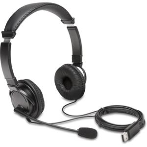 Kensington Cuffie Hi-Fi con Cavo Usb, Microfono con Imbottitura, Opzione di Cancellazione del Rumore Regolabile e Suono Stereo di Ottima Qualità, Nero, K97601WW