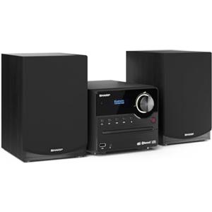 SHARP XL-B517D (BK) - Sistema audio stereo (45 Watt, radio digitale con DAB+ e sintonizzatore FM, Bluetooth), colore: Nero