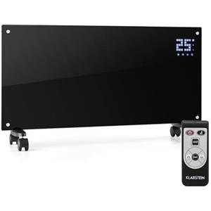 Klarstein Stufa Elettrica Basso Consumo, Stufa Elettrica 2000W, Termoconvettore con Rotelle, Termosifone Elettrico Portatile, Termoconvettore a Parete con Termostato, Stufetta per Casa