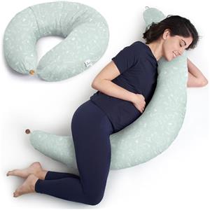 Niimo Cuscino Allattamento e Gravidanza XXL - Cuscino Gravidanza per Dormire con Federa 100% Cotone, Vincitore Del Doppio Platino Nel 2022, Ciambella Allattamento Neonato, Cuscino per Gravidanza