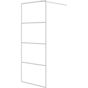 vidaXL Parete Doccia Walk in Bianca 80x195 cm Vetro Trasparente ESG