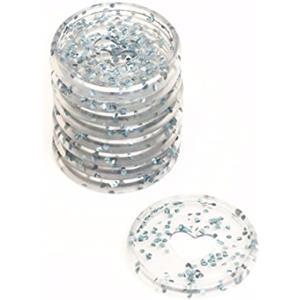 Craftelier - Anelli a Disco in Plastica Glitterata M con Cuore Fustellato per Rilegatura Scrapbooking per Planner, Agende o Album | Confezione da 9 pezzi Diametro 35 mm - Colore Rosa con Glitter