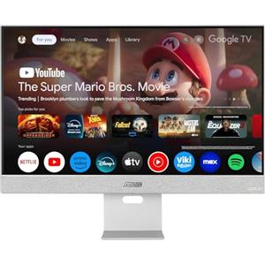 ASUS ZenScreen MS27UC Monitor 27", Ultra HD IPS (3840x2160), HDMI, DisplayPort, Hub USB, Compatibile con Google TV e con lo Streaming, 99% sRGB, Argento