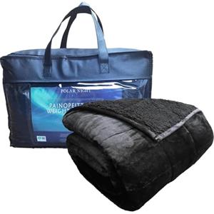 Polar Night Coperta Ponderata 135 x 200 cm 9 kg pile Sherpa - Weighted Blanket Oeko-Tex® 100 Standard - Coperta Pesante per Adulti con Perline di Vetro - Coperta pesata Traspirante, Per l'antistress