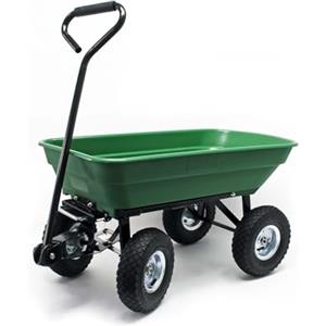 Wiltec Carrello da giardino ribaltabile, capacità 50 l, portata max 200 kg, Carretto a mano Carriola