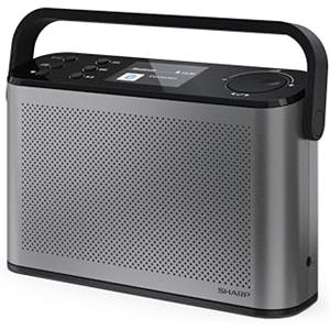 SHARP DR-P540(GY) Radio digitale portatile Osaka, DAB+, DAB e FM con RDS, Bluetooth 5.3, schermo a colori da 2,4", USB-C o batteria litio integrata, altoparlante integrato, connessione per cuffie.