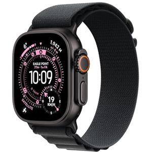 Apple Watch Ultra 3 GPS + Cellular, Cassa 49 mm in titanio nero con Alpine Loop nero - Medium