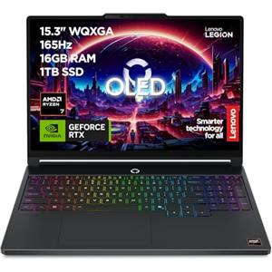 Lenovo Legion 5 Gaming Notebook OLED WQXGA 15" 165Hz, NVIDIA GeForce RTX 5060 8GB, AMD Ryzen 7 250, RAM 16GB, SSD 1TB, Windows 11 Home, Tastiera RGB - Laptop Gaming Alte Prestazioni