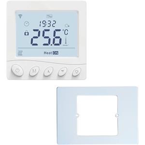 A2ZWORLD Termostato WiFi Caldaia a Gas, Programmabile con Pulsanti, Adattatore Scatola Placca Da 503 A 502 Incluso, Compatibile con App Tuya Smart Life