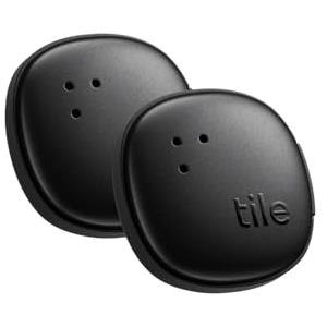 Life360 Tile Sticker - Piccolo tracker Bluetooth, trova telecomando, localizzatore di oggetti per biciclette, occhiali e altro. Compatibile con iOS e Android. Pacchetto da 2 (Nero)