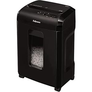 Fellowes distruggi documenti a microframmento 10M, 10 fogli, per casa e piccolo ufficio, uso personale, cestino da 19 litri, distruggidocumenti con blocco di sicurezza, nero