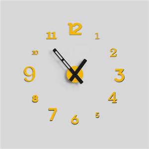 Giallobus - Orologio da Parete Adesivo Grande Float - Typos - Legno Mdf - Float ⌀ 60/80/110cm - 19 - Beer - Orologio da parete moderno - Numeri adesivi 3d - Diametro variabile 60/80/100cm