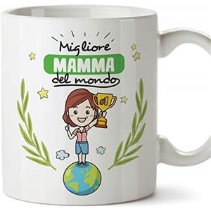 Mugffins Tazza Mamma - Migliore Mamma del Mondo - Tazza Originale in Ceramica Idea Regalo Festa della Mamma