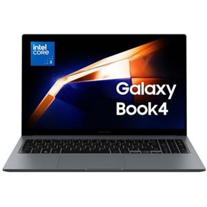 Samsung Galaxy Book4, 3 anni di garanzia, Processore Intel Core 3, 8GB RAM, 512GB, Laptop 15.6" FHD LED Display, Windows 11 Home, Gray [Versione Italiana]