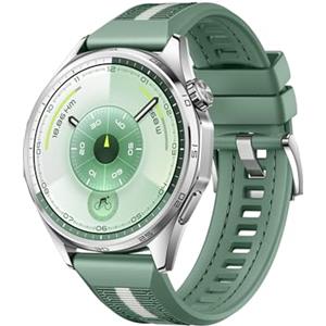 HUAWEI WATCH GT 6 GPS 46mm Smartwatch, Display AMOLED da 1,47 pollici, Fino a 21 giorni, Ciclismo, Oltre 100 Modalità Sportive, iOS e Android, Funzione NFC, Monitoraggio della Salute, Verde