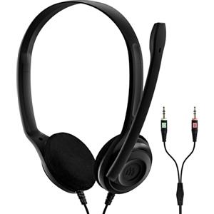 EPOS PC 3 CHAT, Cuffie per computer, due jack plug-and-play da 3,5 mm, nero